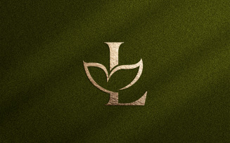 Floral Beauty Logo Leaf Natural Letter L