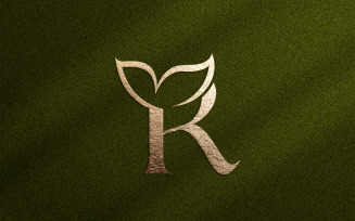 Floral Beauty Logo Leaf Natural Letter R