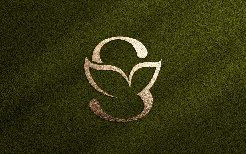 Floral Beauty Logo Leaf Natural Letter S Logo Template