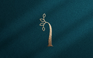 Rose Gold Nature Leaf Crown Beauty Logo I