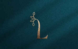 Rose Gold Nature Leaf Crown Beauty Logo L