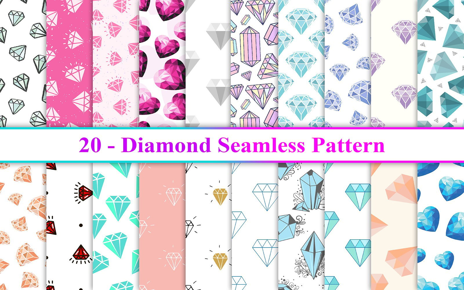 Kit Graphique #311212 Diamond Seamless Divers Modles Web - Logo template Preview