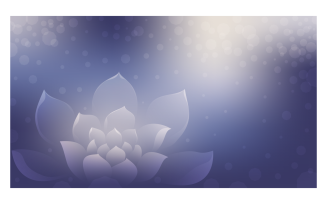 Background Image in Blue Color Scheme with Lotus and Bokeh
