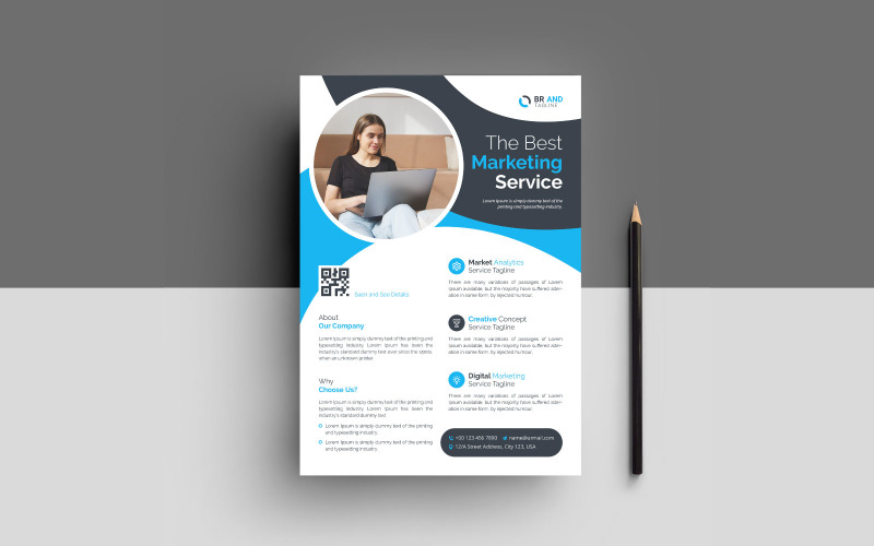 Creative and abstract Business Flyer Template Corporate Identity