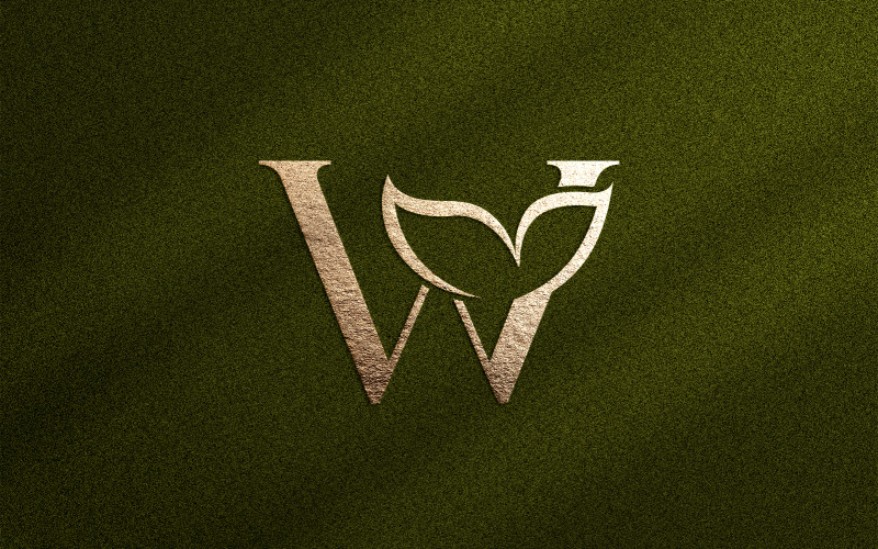 Floral Beauty Logo Leaf Natural Letter W Logo Template