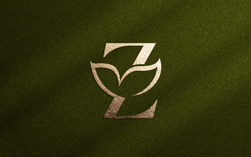 Floral Beauty Logo Leaf Natural Letter Z Logo Template
