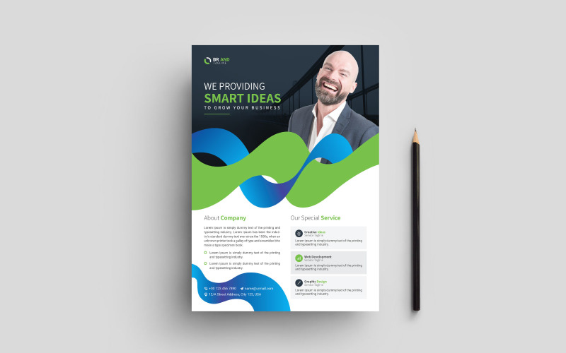 Minimalist Business Flyer Design Template Corporate Identity