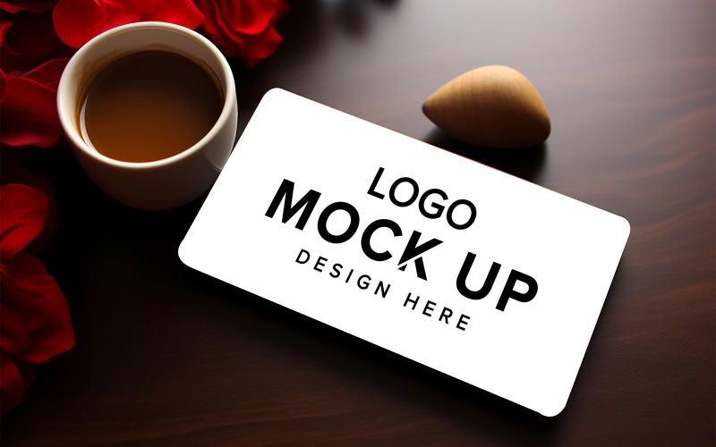 Nice logo mockup presentation on card Product Mockup