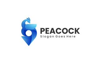 Peacock Gradient Logo Style Vol.6