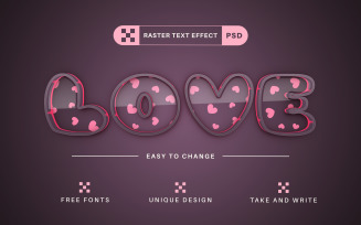 PSD Love - Editable Text Effect, Font Style