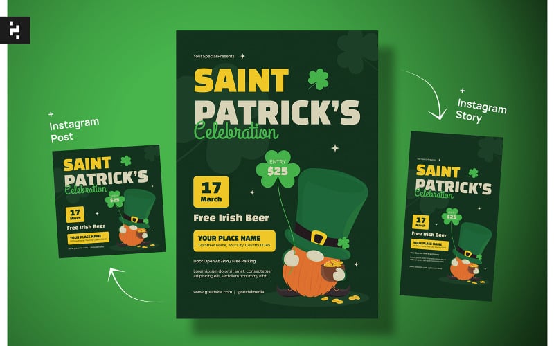 Saint Patrick Celebration Flyer Corporate Identity
