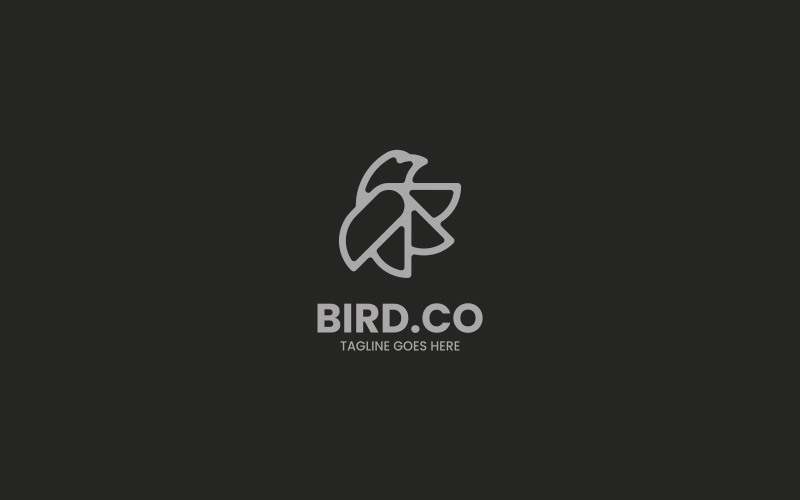 Bird Line Art Logo Style 1 Logo Template