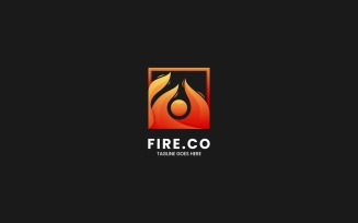 Fire Gradient Colorful Logo Style