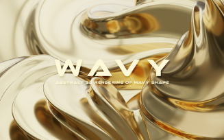 Gold Wavy Abstract Background 2
