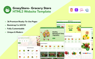 GrosyStore- Grocery Store HTML5 Website Template