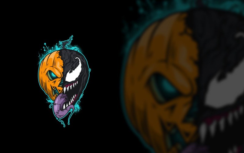 Halloween Pumpkin Graphic Logo Design Logo Template