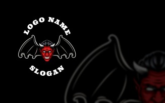 Male Bat Graphic Logo Design