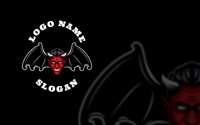 Male Bat Graphic Logo Design Logo Template