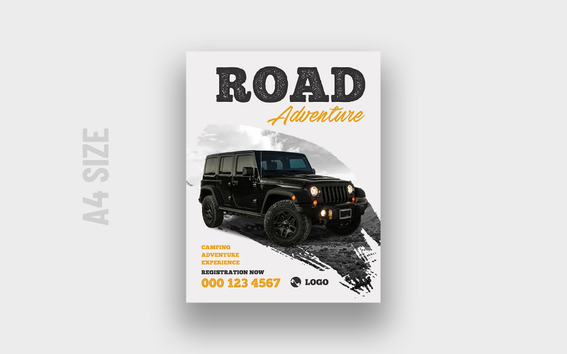 Off-road Poster Template Design Corporate Identity