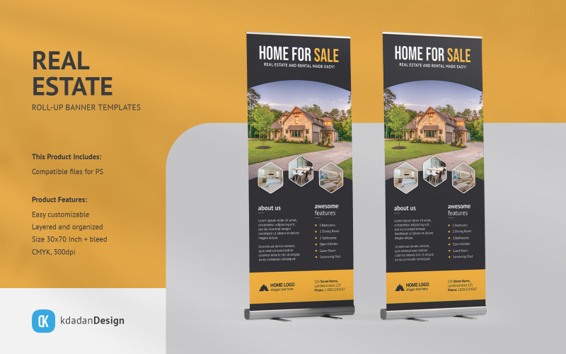 Real Estate Roll Up Banner Vol 16 Corporate Identity