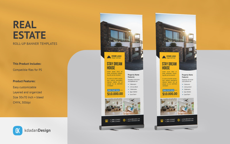 Real Estate Roll Up Banner Vol 17 Corporate Identity