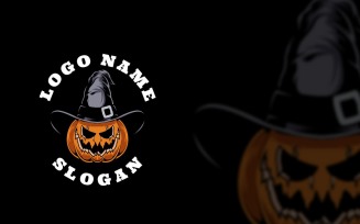 Wicth Pumpkin Graphic Logo Design