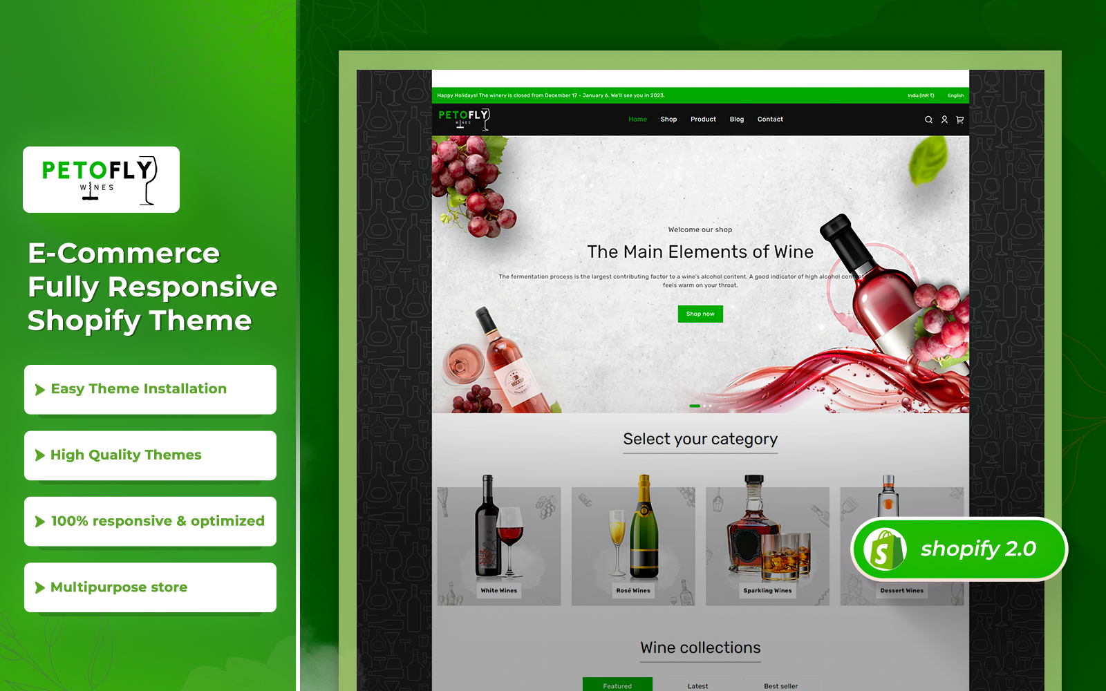Petofly - Multipurpose Premium Wine Shop Shopify 2.0 Theme