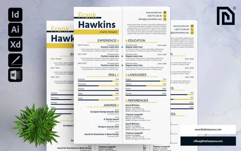 Graphic design resume template | Finish Resume Resume Template