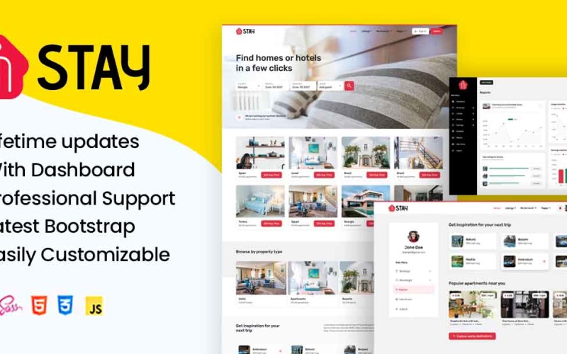 Instay - Real Estate HTML Template Website Template