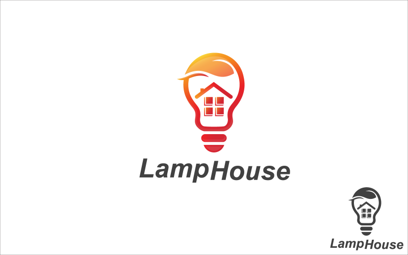 Lamp Natrure House logo Modern Minimalis Logo Template