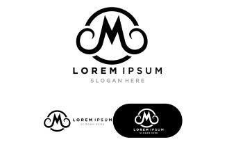 M Letter Logo Template vector illustration version 3