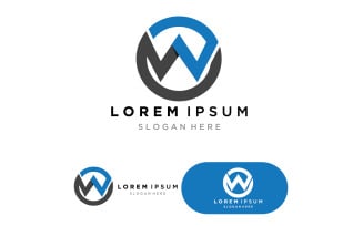 W Letter Logo Template illustration design vector1