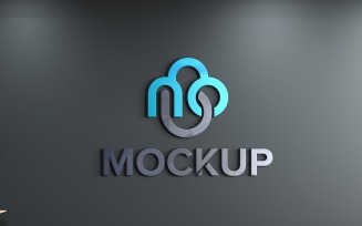 Logo mockup with depth texture background