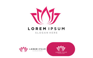Lotus Yoga logo design stock. human meditation in lotus flower vector 1