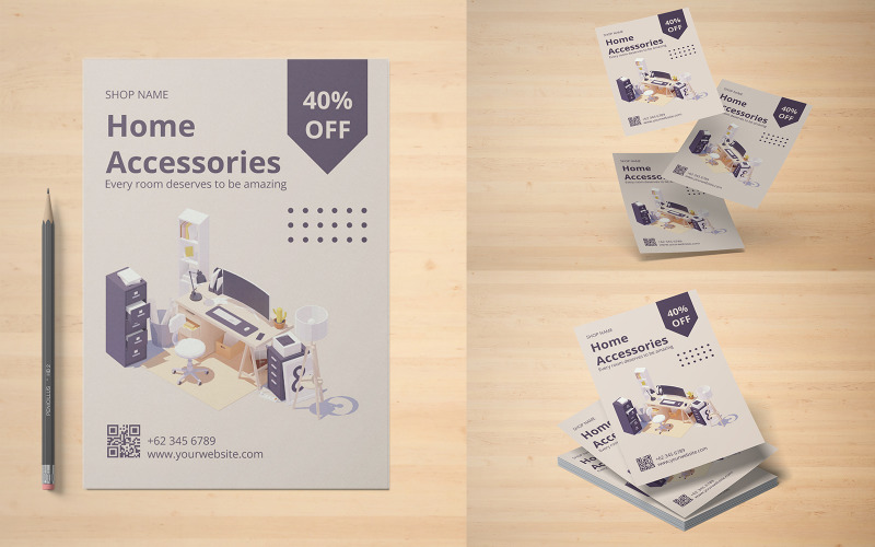 Home Accessories Flyer Template Corporate Identity