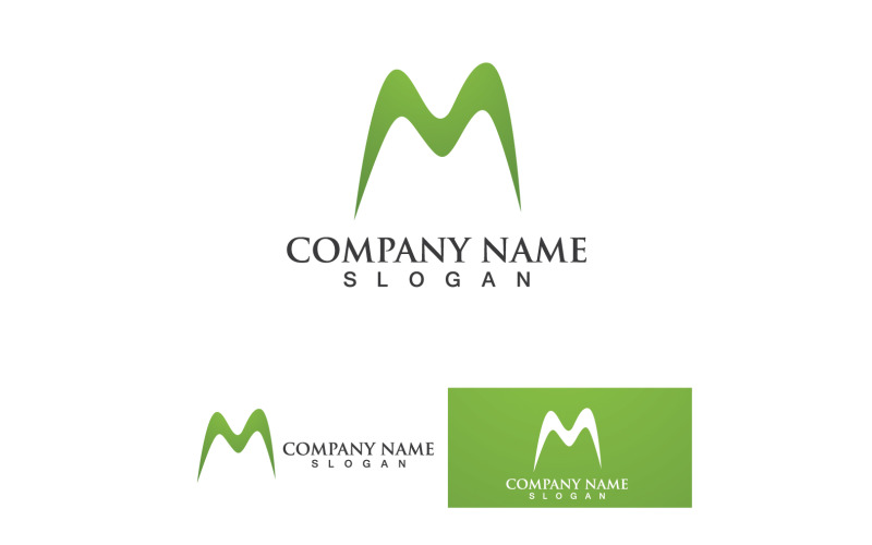M Letter Logo vector illustration design 1 Logo Template