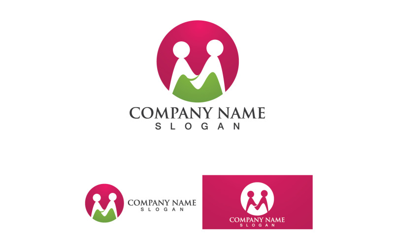 Adoption children logo and symbol health family 3 Logo Template