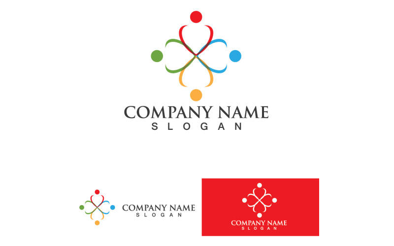 Community, network and social icon design team v1 Logo Template