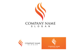 Fire Flame Logo icon template vector v4
