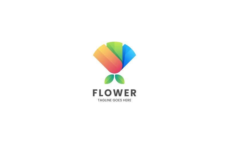 Flower Gradient Colorful Logo Style 2 Logo Template
