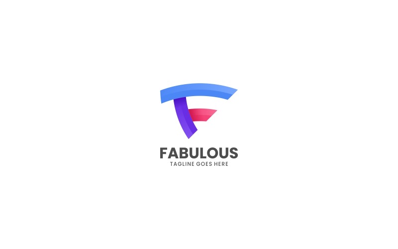 Letter F Gradient Logo Style 1 Logo Template