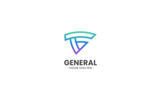 Letter G Line Art Gradient Logo Style