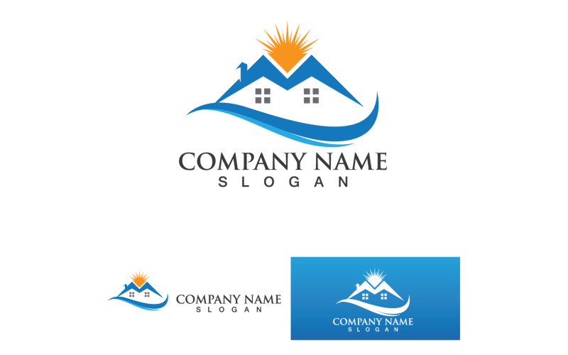 Real Estate home , Property and Construction Logo design 6 Logo Template