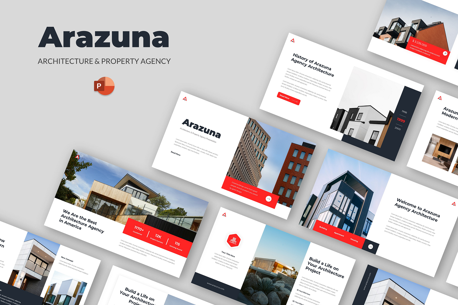 Arazuna Architecture & Property Agency PowerPoint Template