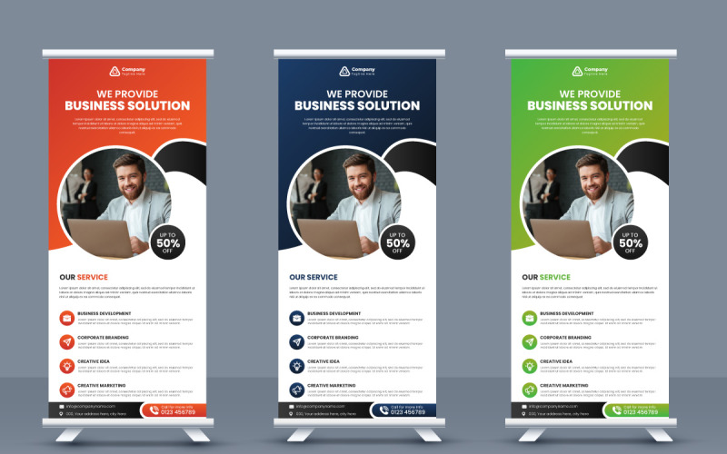 Abstract corporate business roll up banner template Corporate Identity