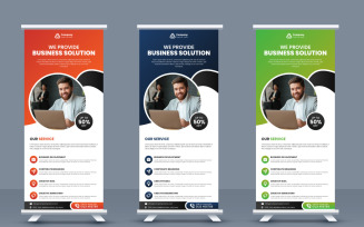 Abstract corporate business roll up banner template