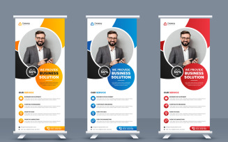 Business roll up banner template or pull up banner template