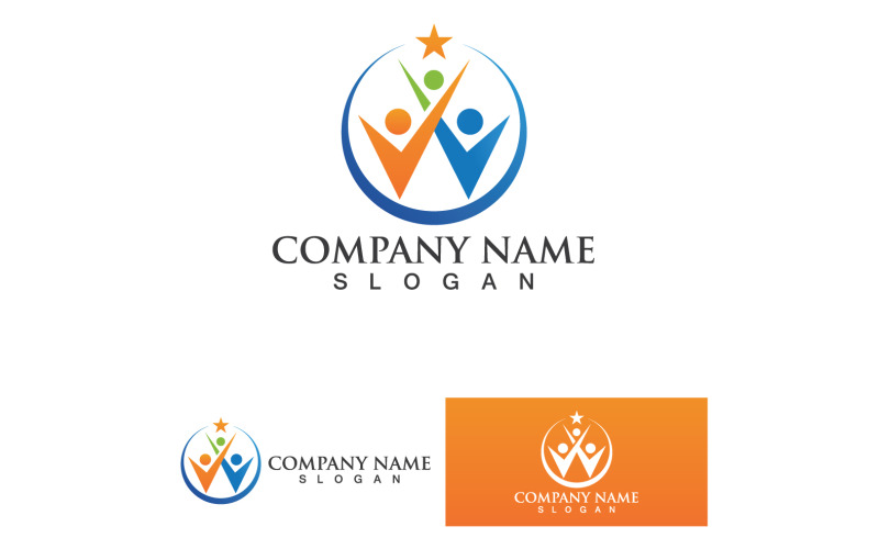 People star success logo design symbol vector v1 Logo Template