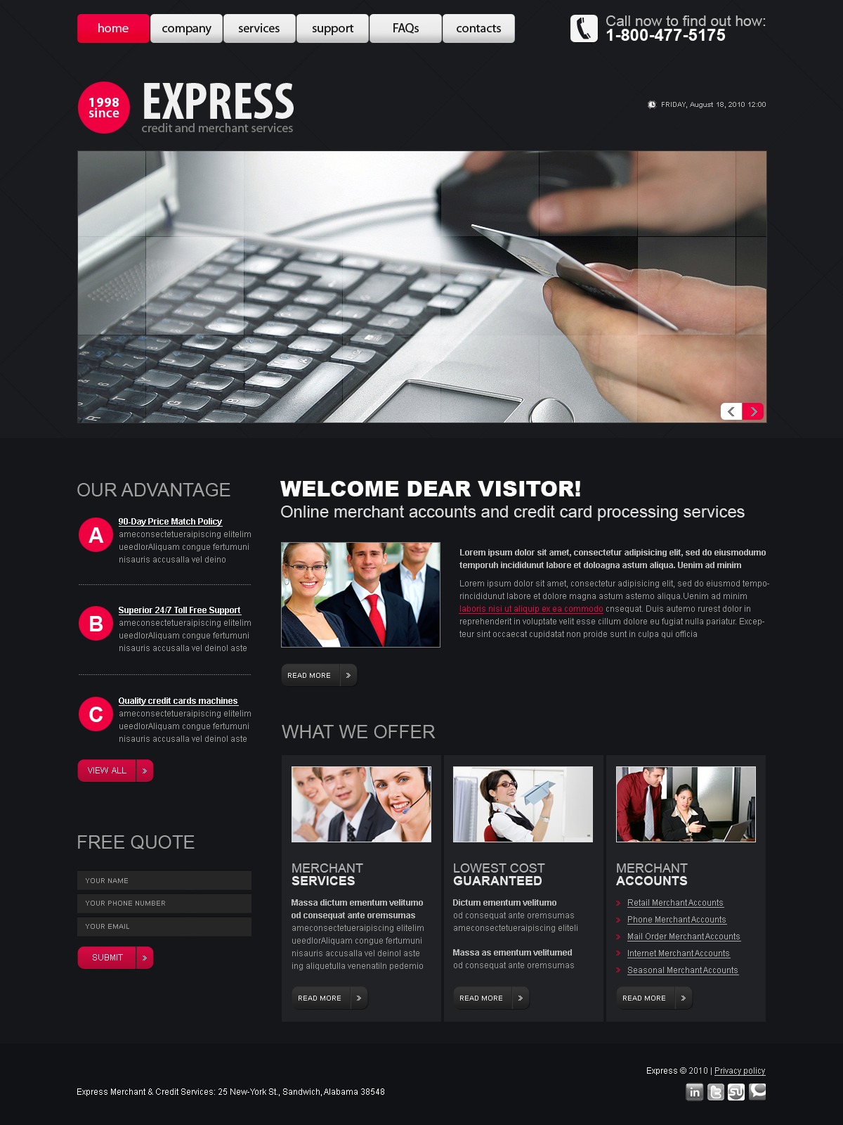 Template For Business Website Free Download