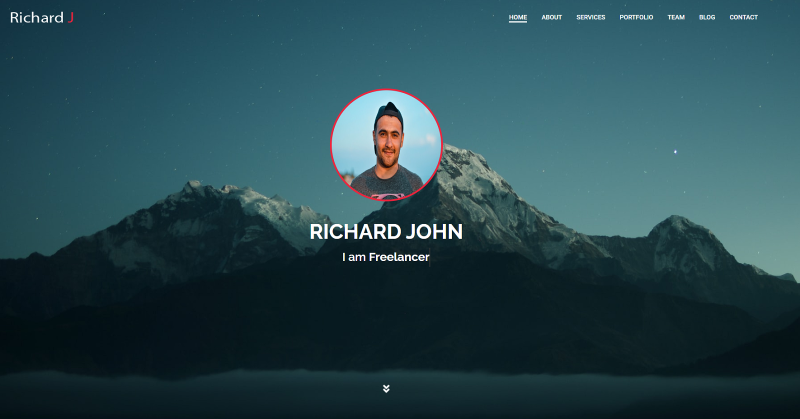 Richard John  Personal Portfolio One Page HTML5 Template